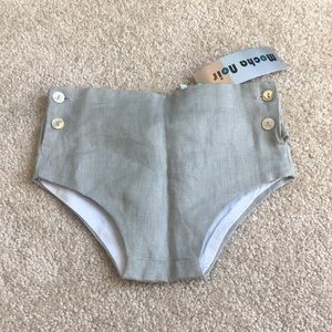 🦋FREE SHIP $50🦋 NWT Mocha Noir Gray Bloomers 3-6
